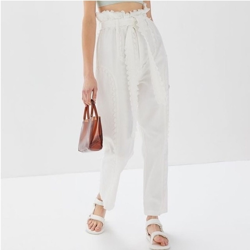 House of Sunny High Waist Paperbag Pants Size 2